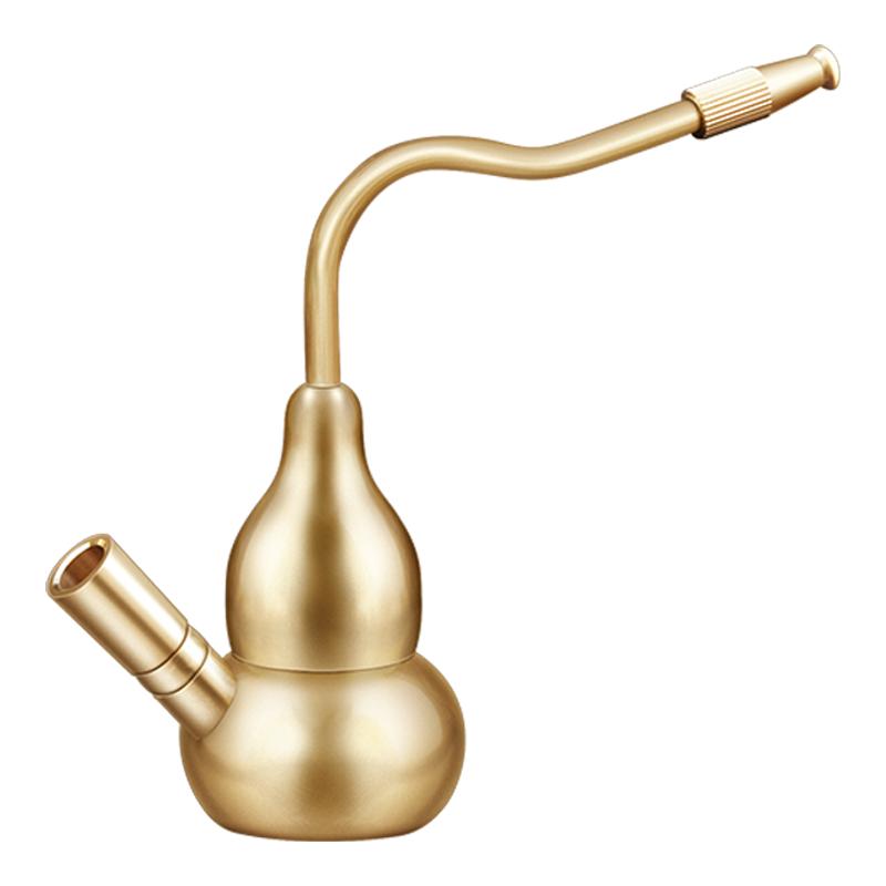 YIYO黄铜葫芦水烟壶三用型便携式水烟斗旱烟水烟袋过滤烟嘴水烟筒