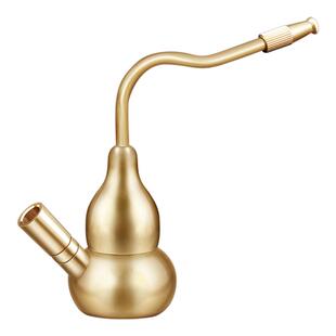 YIYO黄铜葫芦水烟壶三用型便携式水烟斗旱烟水烟袋过滤烟嘴水烟筒