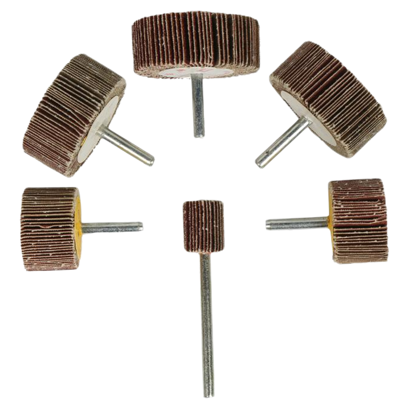 带柄叶轮百叶轮磨头砂纸砂布轮金属木材抛光除锈直磨机内磨千叶轮