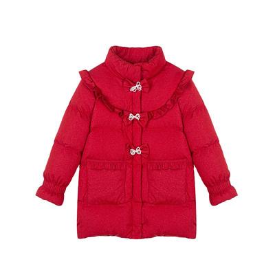 富罗迷儿童羽绒服2025冬季新款红色洋气保暖女款加厚女童羽绒外套