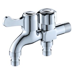 精铜洗衣机龙头双用多功能龙头一进二出水嘴两用水龙头拖把池龙头