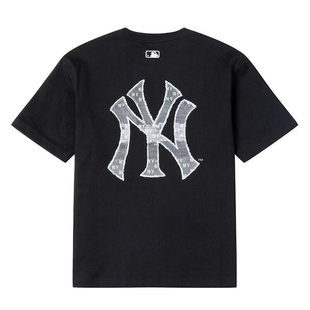 MLB短袖男女装夏季新款老花半袖大logo情侣上衣运动T恤3ATSM0663