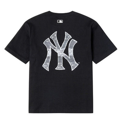 MLB短袖男女装夏季新款老花半袖大logo情侣上衣运动T恤3ATSM0663