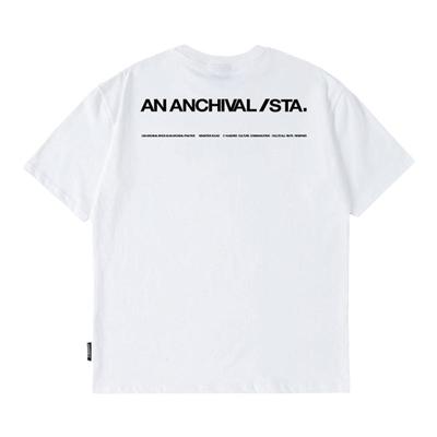 STA长条黑体字印花纯棉短袖t恤