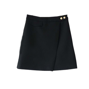 果断入不用犹豫 2023春夏新款腰间金扣假口袋高腰A字裙半身裙短裙