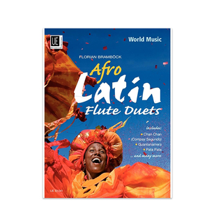 AfroLatin 长笛二重奏 维也纳UE净版乐谱书 Flute Duets for 2 flutes UE33041