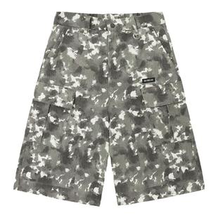 Unvesno(UN) New Vintage户外运动休闲中长款迷彩工装七分裤短裤
