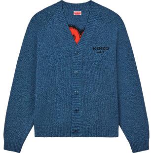 KENZO 25秋冬新品 男士BOKE海棠花经典版型针织开衫新年