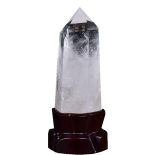 天然白水晶柱单尖柱六棱柱顶梁柱客厅书房商铺公司玄关居家摆件