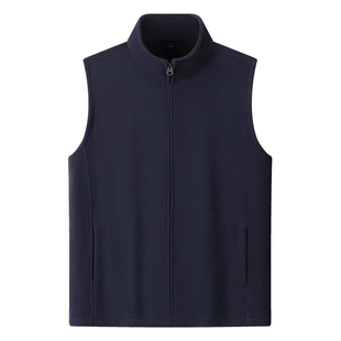 班尼路净色立领布绒马甲男士纯色无袖时尚百搭男女同款DI