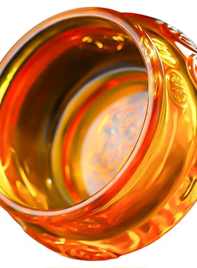 聚宝盆客厅黄水晶琉璃招财