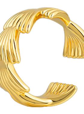 ChillTalent海灵尾戒指手工肌理轻奢精致百搭质感时尚小众设计感