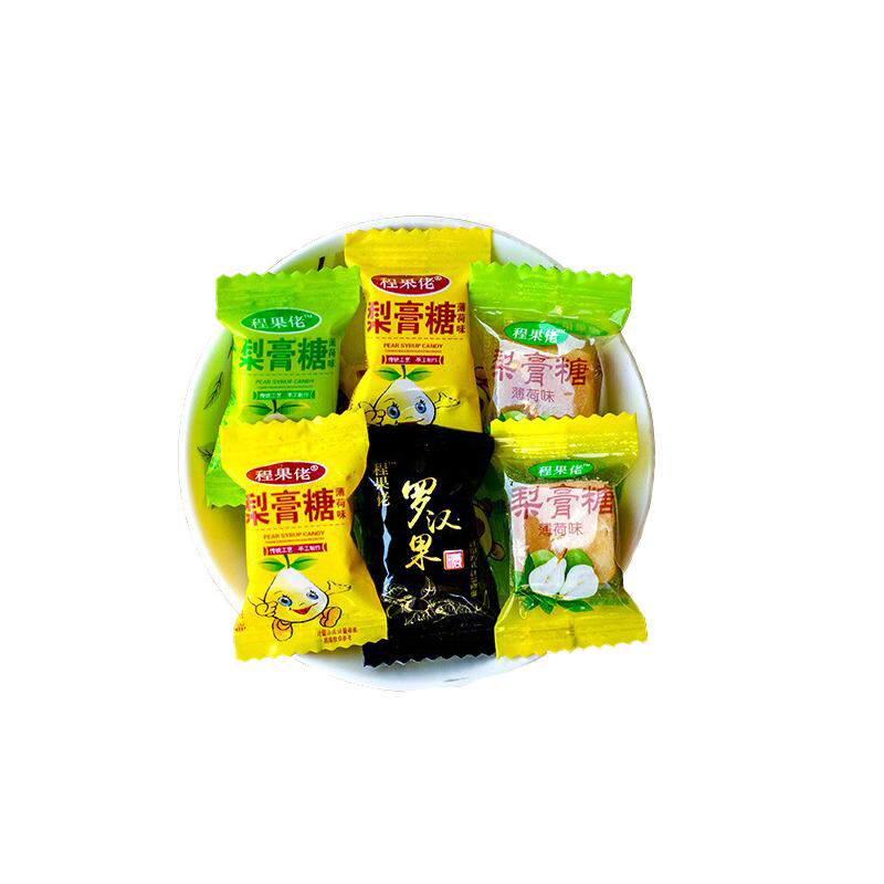 程果佬梨膏糖润喉糖薄荷罗汉果糖