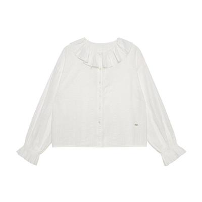 LLANO法式蕾丝宫廷风宽松衬衫