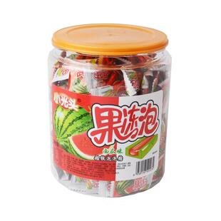 小光头果冻泡老式西瓜泡泡糖网红夹心糖果零食8090童年怀旧小零食