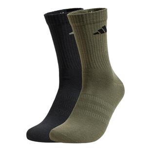 ADIDAS阿迪达斯男女2025春新款透气舒适运动袜中筒袜两双装JX5055