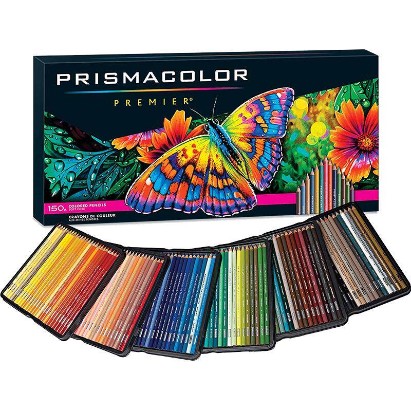 霹雳马彩铅美国正版三福prismacolor培斯玛彩铅笔画画专用150色132色72色48色旗店舰油性彩色铅笔绘画笔套装
