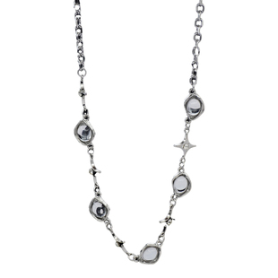 NFF小众复古泪滴星星项链男女朋克个性饰品冷淡风高级感锁骨链潮