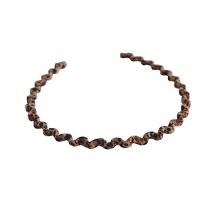 奶牛豹纹~波浪复古简约发箍韩国压发气质头饰洗脸发卡防滑头箍女