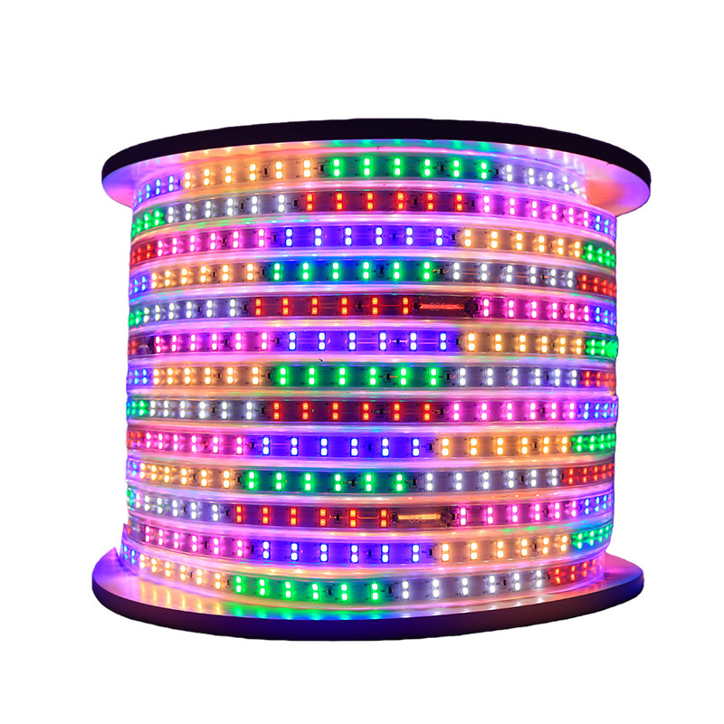 220V七彩流光跑马灯带流水l室外LED灯带