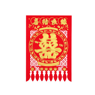 元旦春节布置过年大红小灯笼挂饰新年装饰用品室内外阳台福字宫灯