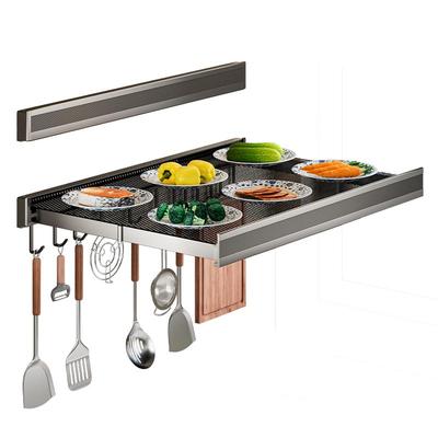 厨房可折叠备菜架置物架收纳神器伸缩转角拐角配菜盘壁挂式放剩菜