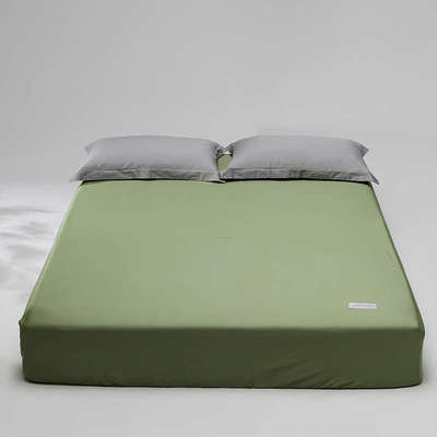 100支素色长绒棉床单床笠单件 50双股简约全棉纯色纯棉床单多尺寸