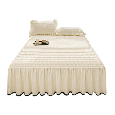 A类大豆夹棉床裙防水隔尿绑带款床笠带裙边床罩四季通用2025新款