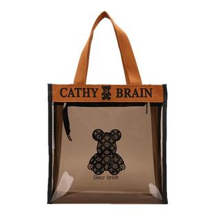 洗漱包手提包高颜值便携式化妆包浴兜新款PVC防水大容量收纳包女