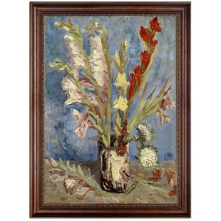 梵高画作装饰画入户玄关美式油画客厅餐厅卧室挂画柜欧式背景墙画