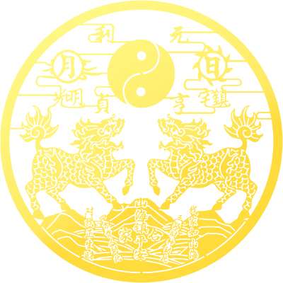 双麒麟山海镇化解室外壁刀贴纸