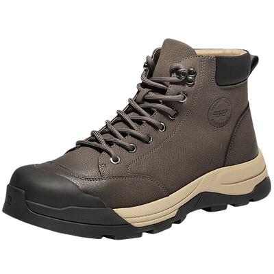 百丽男鞋休闲马丁靴子男士25新冬季雪地靴加绒东北棉靴A2265DD5