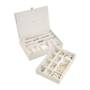 卡瑟格多层项链手镯多层托盘收纳首饰盒收纳整理盒高档精致大容量