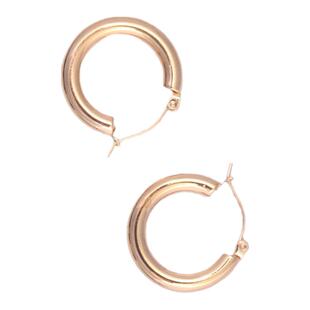 eManco钛钢耳环女士欧美简约ins耳饰不锈钢饰品个性圆形圈圈耳扣