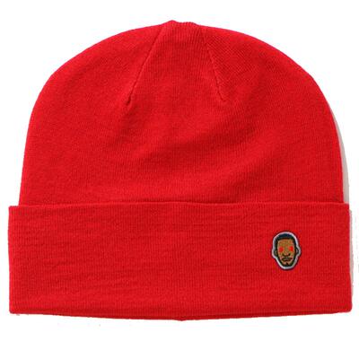 卡通刺绣徽章纯色冷帽针织帽