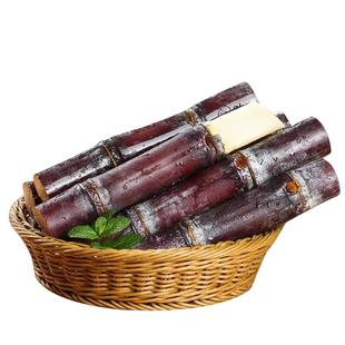 广西黑皮甘蔗9斤新鲜水果脆甜多汁应当季孕妇甜杆果蔗整箱特产