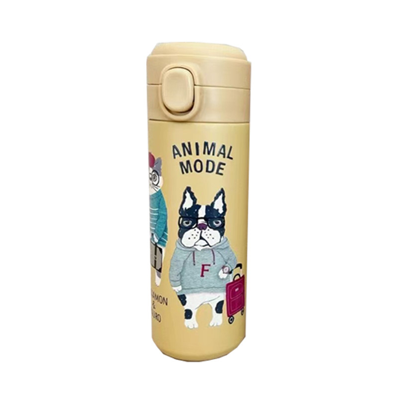 出口日本保冷保热保温杯日式卡通学生猫咪水杯车载kusuguru口袋杯