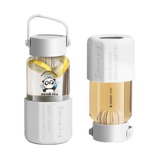 水杯2024新款女泡茶杯便携大容量玻璃杯高颜值家用耐高温杯子男生