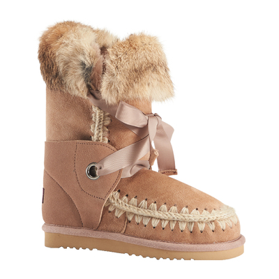 mou羊皮毛一体中筒雪地靴女鞋