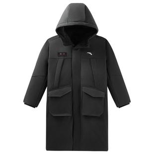 安踏儿童男大童长羽绒服2025年冬季新款保暖抗寒中大童四防羽绒服