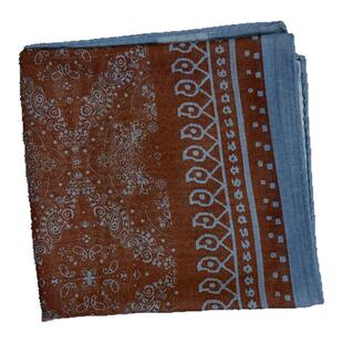 韩国东大门复古图腾格子印花丝棉67cm多功能方巾领巾四季通用丝巾