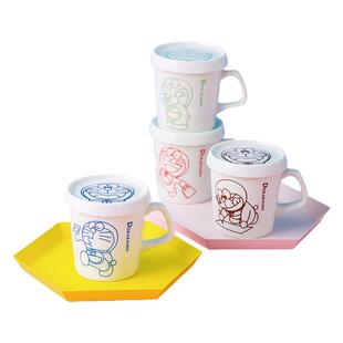 哆啦A梦俏皮带盖杯马克杯景德镇陶瓷蓝胖子机器猫水杯带盖