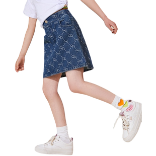 ask 女童裙子半身裙2026夏季新款儿童牛仔短裙中大童短裙潮