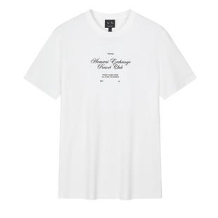 Armani/阿玛尼AX 男士时尚休闲圆领纯棉短袖T恤 XM002525 AF10334