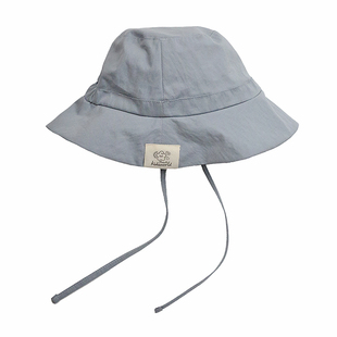 婴儿帽子春秋婴幼儿条纹贴布女男宝宝防晒盆球帽儿童遮阳新生儿帽