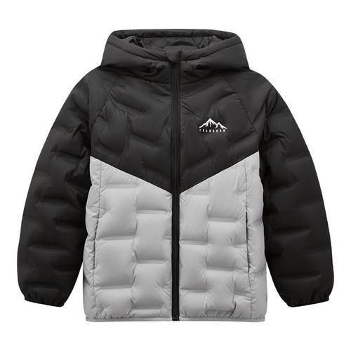 雪中飞儿童羽绒服中大童冬季新款男女童轻薄保暖防寒拼接童装外套