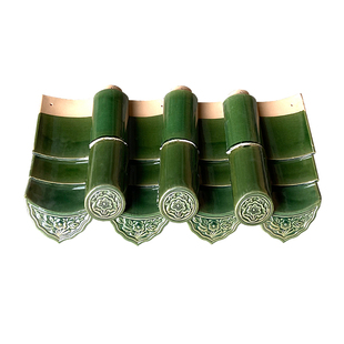 佛山绿色琉璃瓦屋顶陶瓷瓦片新农村别墅建筑用围墙盖瓦装饰特小瓦