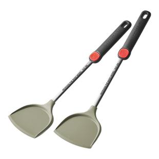 炊大皇厨神硅胶锅铲食品级硅胶护锅耐高温易清洗柔软铲头不伤锅