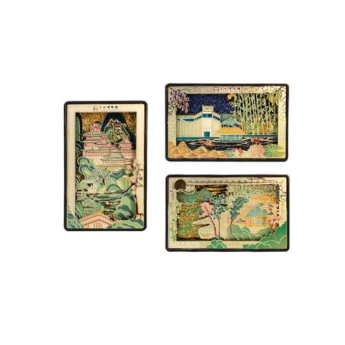 苏州博物馆 叠翠流金多层冰箱贴国风原创精美留言贴家居装饰礼品