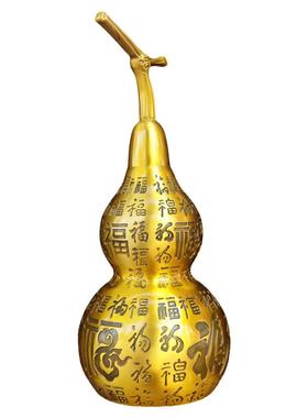 铜招财纳福中式客厅百福葫芦摆件